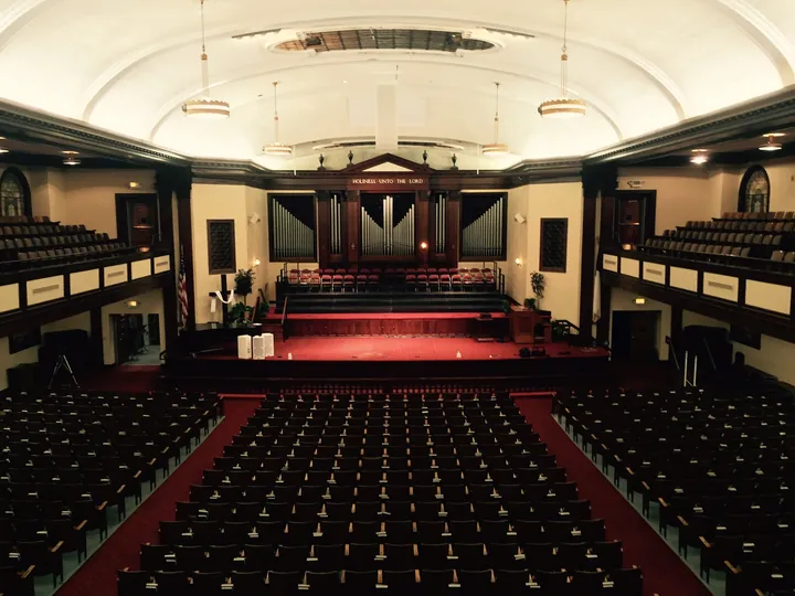 Asbury University Hughes Auditorium — audio visual work by Pro Sound & Lights